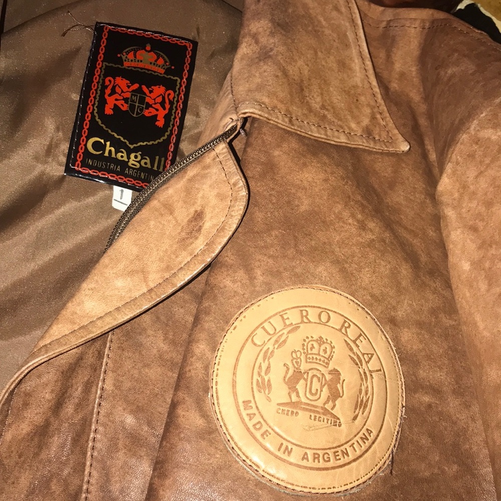 ✅ Brown leather jacket - Picture 2 of 8